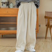 Buddha Stones Women's High Waist Zipper Design Wide Leg Cotton Corduroy Pants With Pockets - image 18