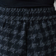 Buddha Stones Women's Winter Black Gray Plaid Pattern Cotton Fleece-Lined Pants With Pockets - image 7