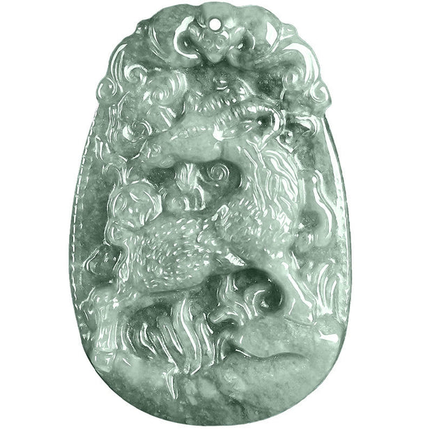 Buddha Stones Chinese Zodiac Jade Year of the Horse Luck Rope Necklace Pendant - image 18
