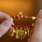 FREE Today: Luck Year Of The Horse Charm Fu Character Attract Fortune Ruyi Handle Brass Brooch - image 3