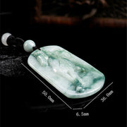 Buddha Stones Year of the Horse Jade Abundance Rope Necklace Pendant - image 4