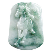 Buddha Stones Year of the Horse Jade Abundance Rope Necklace Pendant - image 10