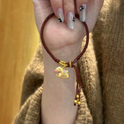 Buddha Stones Chinese Zodiac Year of the Horse Red String Luck Braided Bracelet - Horse(Wrist Circumference 14-18cm) - image 0