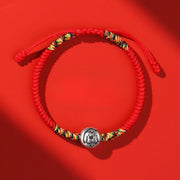 Buddha Stones 999 Sterling Silver Chinese Zodiac Horse Charm Red String Strength Braided Bracelet - Dog Red String - image 24