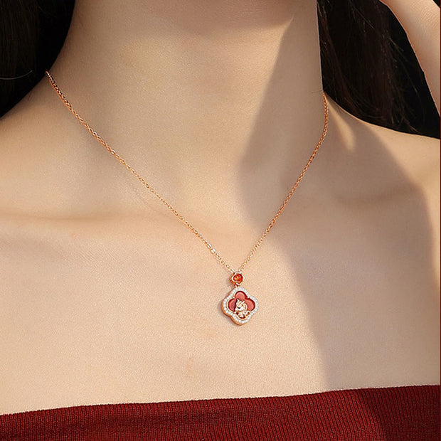 Buddha Stones Year of the Horse Carry Happiness and Luck Agate Necklace Includes Gift Message Card - image 5