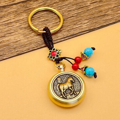 Buddha Stones Year of the Horse Hoping You Success and Good Luck Key Chain Includes Gift Message Card - Horse - Deluxe Gift Bag (+$12.59) - image 0