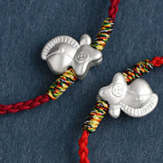 Buddha Stones Year of the Horse 999 Sterling Silver Luck String Braided Bracelet Anklet - image 5