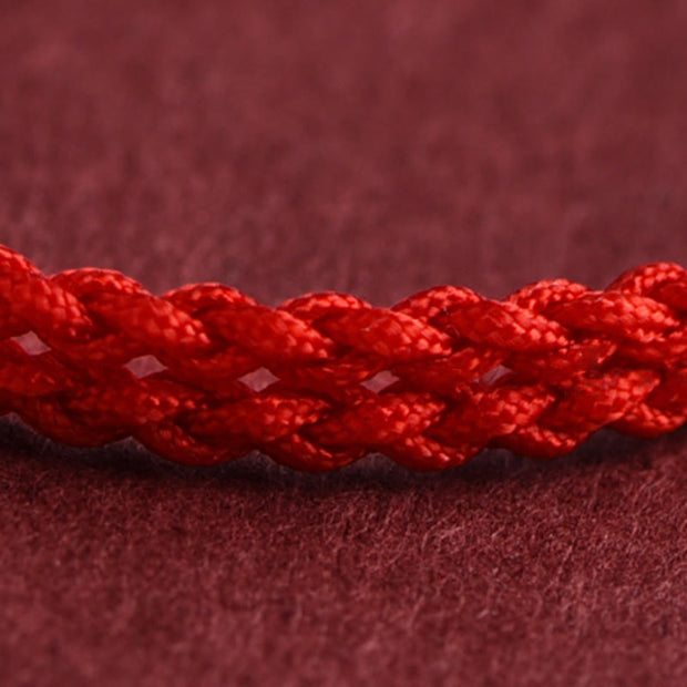 Buddha Stones Year of the Horse 999 Sterling Silver Copper Coins Luck Rope Braided Bracelet Anklet - image 13