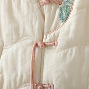 Buddha Stones Embroidered Women's Long Sleeve Cotton-padded Jacket With Pockets - image 10