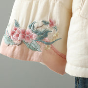Buddha Stones Embroidered Women's Long Sleeve Cotton-padded Jacket With Pockets - image 12