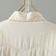 Buddha Stones Embroidered Women's Long Sleeve Cotton-padded Jacket With Pockets - image 4
