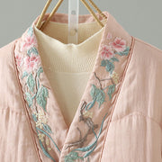 Buddha Stones Embroidered Women's Long Sleeve Cotton-padded Jacket With Pockets - image 14