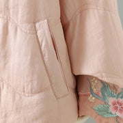 Buddha Stones Embroidered Women's Long Sleeve Cotton-padded Jacket With Pockets - image 16