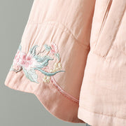Buddha Stones Embroidered Women's Long Sleeve Cotton-padded Jacket With Pockets - image 17