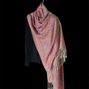 Buddha Stones Spring Cashew Flower Stripes Pattern Tassel Cozy Scarf Shawl - image 8