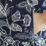 Buddha Stones Plant Pattern Frog-button Women's Sleeveless Cotton Vest Waistcoat With Pockets - image 9