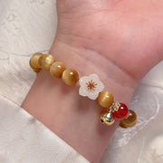 Buddha Stones Natural Golden Tiger Eye Bell Flower Courage Bracelet - image 2