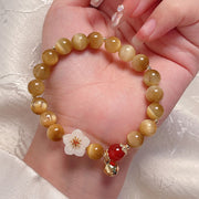 Buddha Stones Natural Golden Tiger Eye Bell Flower Courage Bracelet - image 4