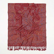 Buddha Stones Spring Cashew Flower Vines Pattern Tassel Soft Scarf Shawl - image 12