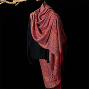 Buddha Stones Spring Cashew Flower Leaves Vines Geometric Pattern Tassel Soft Scarf Shawl - image 2