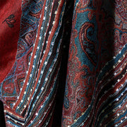 Buddha Stones Spring Cashew Flower Stripe Geometric Pattern Tassel Soft Scarf Shawl - image 5