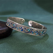 Buddha Stones Petal Vines Entwine Branches Copper Balance Open Adjustable Bracelet Bangle - Vintage - image 0