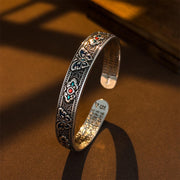 FREE Today: Healing and Love Heart Sutra Butterfly Copper Enamel Open Adjustable Bracelet Bangle - Vintage - image 0