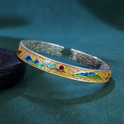 FREE Today: Love and Healing Sun Butterfly Pattern Copper Enamel Open Adjustable Bracelet Bangle - Golden - image 7