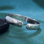 FREE Today: New Beginning Heart Sutra Lotus Copper Open Adjustable Bracelet Bangle - image 3