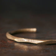 Buddha Stones Copper Brass Hand Polishing Open Self Care Bracelet Bangle - image 3