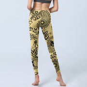 Buddha Stones Paisley Skull Design Gym Leggings Women's Yoga Pants - image 6