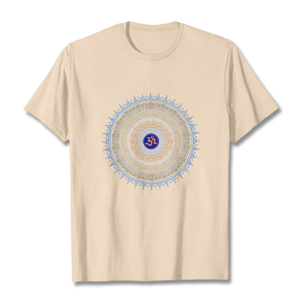 Buddha Stones Mandala Flower OM Pattern Tee T-shirt - Bisque - 2XL - image 10