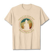 Buddha Stones "INHALE THE GOOD SHIT EXHALE THE BULLSHT" Meditation Buddha Cotton Tee T-Shirt - Bisque - 2XL - image 8