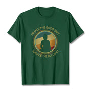 Buddha Stones "INHALE THE GOOD SHIT EXHALE THE BULLSHT" Meditation Buddha Cotton Tee T-Shirt - ForestGreen - 2XL - image 10