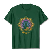 Buddha Stones Multicolor Mandala Flower Seated Buddha Pattern Tee T-shirt - ForestGreen - 2XL - image 12