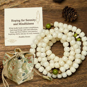 Buddha Stones "Hoping for Serenity and Mindfulness" Bodhi Lotus Mala Includes Gift Message Card - 6*8mm - Deluxe Gift Bag (+$12.59) - image 5