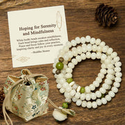 Buddha Stones "Hoping for Serenity and Mindfulness" Bodhi Lotus Mala Includes Gift Message Card - 6*8mm - Deluxe Gift Bag (+$12.59) - image 6