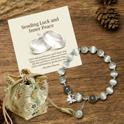 Buddha Stones "Sending Luck and Inner Peace" Cat's Eye Butterfly Bracelet Includes Gift Message Card - Cat's Eye&Moonstone Butterfly - Deluxe Gift Bag (+$12.59) - image 6