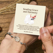 Buddha Stones "Sending Grace and Harmony"Plum Blossom Chalcedony Bracelet Includes Gift Message Card - Chalcedony(Positive♥Harmony) - Standard Gift Box - image 0