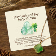 Buddha Stones "May Luck and Joy Be With You" Jade Necklace Includes Gift Message Card - Jade(Prosperity♥Abundance) - Standard Gift Box - image 0