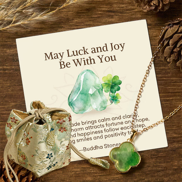 Buddha Stones "May Luck and Joy Be With You" Jade Necklace Includes Gift Message Card - Jade(Prosperity♥Abundance) - Deluxe Gift Bag (+$12.59) - image 6