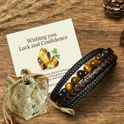 Buddha Stones "Wishing You Luck and Confidence" Tiger Eye Leather Includes Gift Message Card - Tiger Eye - 18-22cm - Deluxe Gift Bag (+$12.59) - image 5