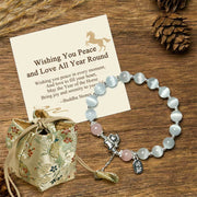 Buddha Stones "Wishing You Peace and Love All Year Round" Year of the Horse Includes Gift Message Card - Cat's Eye Rose Quartz(Wrist Circumference 14-16cm) - Deluxe Gift Bag (+$12.59) - image 6