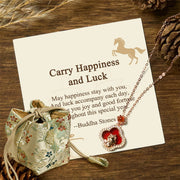 Buddha Stones "Carry Happiness and Luck" Year of the Horse Agate Necklace Includes Gift Message Card - Red Agate(Logical thinking♥Self-acceptance) - Deluxe Gift Bag (+$12.59) - image 6