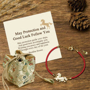 Buddha Stones "May Protection and Good Luck Follow You" Year of the Horse Includes Gift Message Card - Horse(Wrist Circumference 14-18cm) - Deluxe Gift Bag (+$12.59) - image 5
