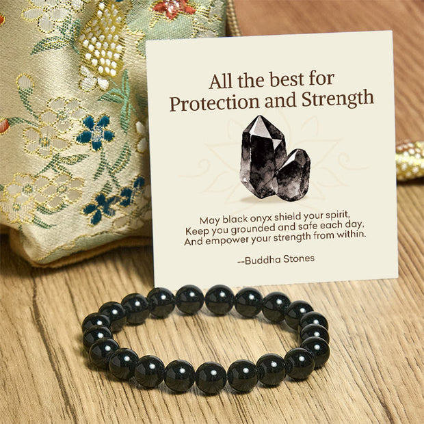 Buddha Stones "All the Best for Love and Harmony" Stone Quartz Bracelet Includes Gift Message Card - image 87