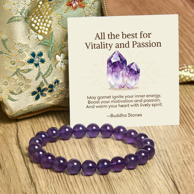 Buddha Stones "All the Best for Love and Harmony" Stone Quartz Bracelet Includes Gift Message Card - image 33