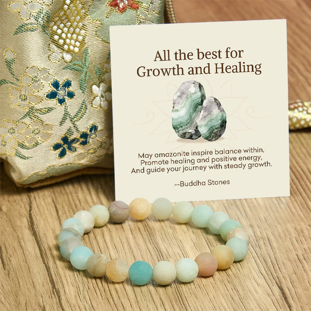 Buddha Stones "All the Best for Love and Harmony" Stone Quartz Bracelet Includes Gift Message Card - image 45