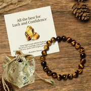 Buddha Stones "All the Best for Love and Harmony" Stone Quartz Bracelet Includes Gift Message Card - 8mm - Tiger Eye - Deluxe Gift Bag (+$12.59) - image 56