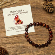 Buddha Stones "All the Best for Love and Harmony" Stone Quartz Bracelet Includes Gift Message Card - 8mm - Red Tiger Eye - Standard Gift Box - image 59